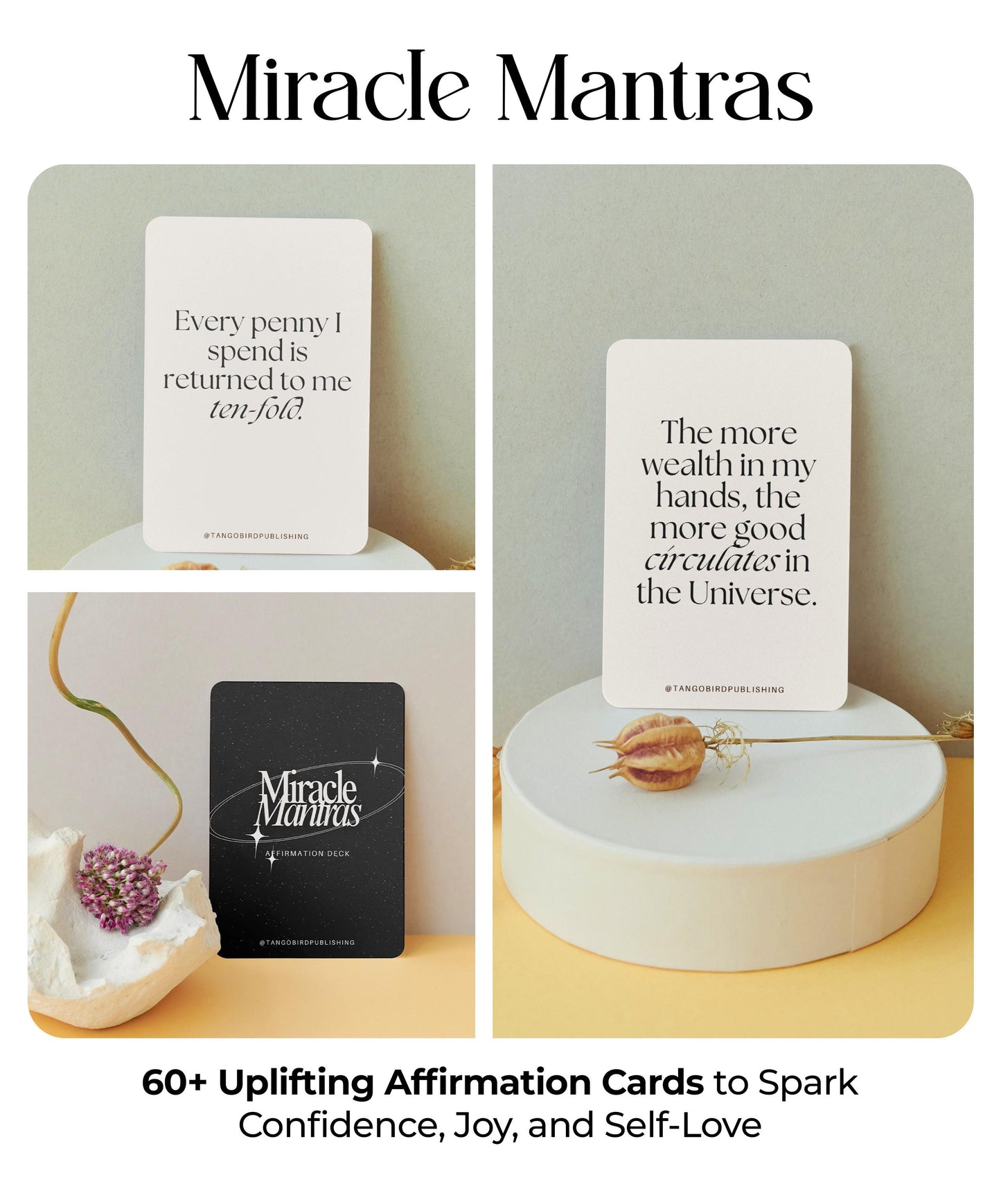 TangoBird Miracle Mantras Affirmation Card